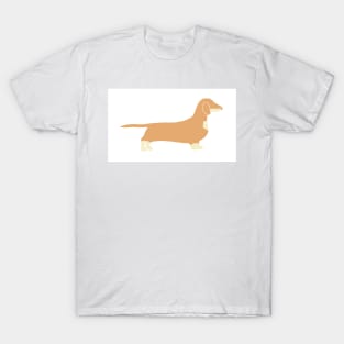 dachshund fawn and cream silhouette T-Shirt